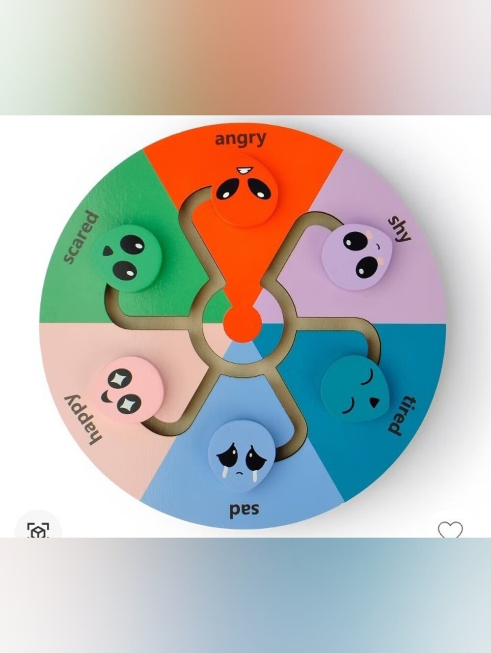 Kids Emotion Matching Wooden Puzzle - Multicolor